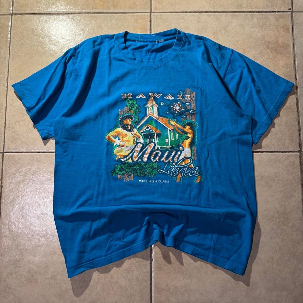 Blue hawaii maui lahaina graphic tee Size L in mens